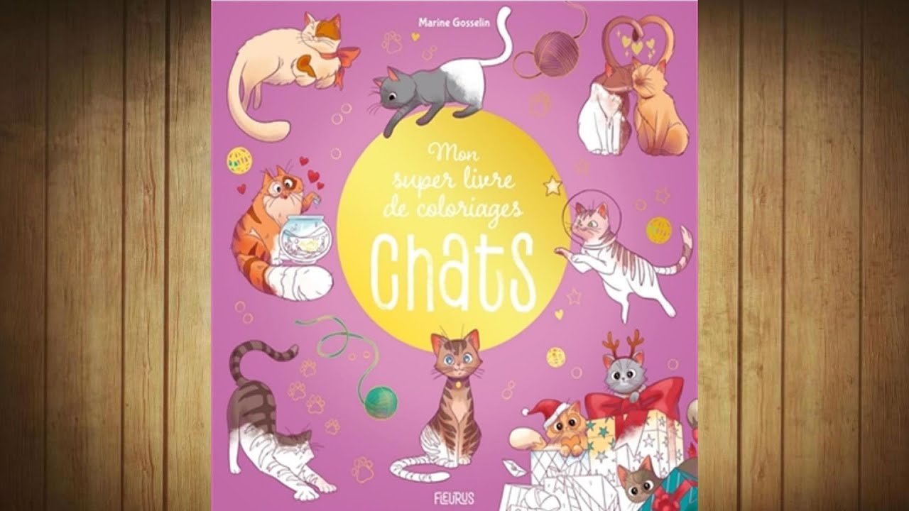 Présentation ( Flip through ) : MON SUPER LIVRE DE COLORIAGES CHATS de Marine Gosselin