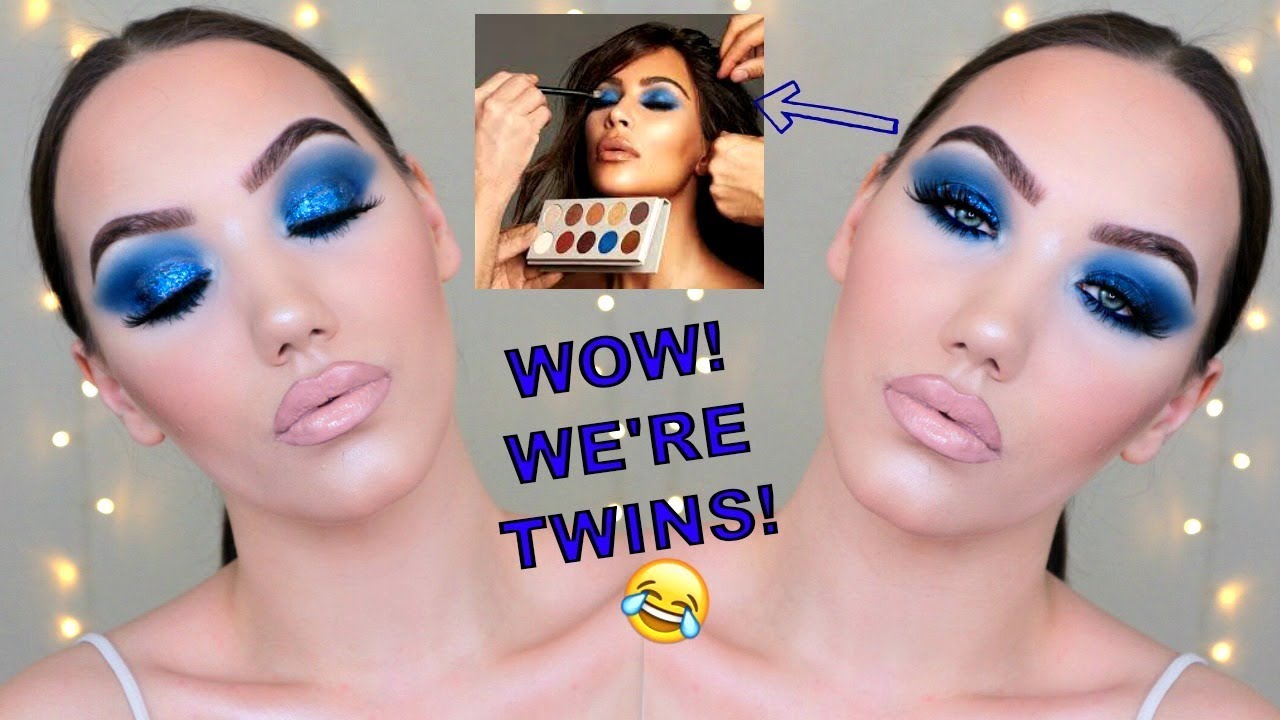 KIM KARDASHIAN INSPIRED  💙 BLUE MAKEUP TUTORIAL | MAKEMEUPMISSA