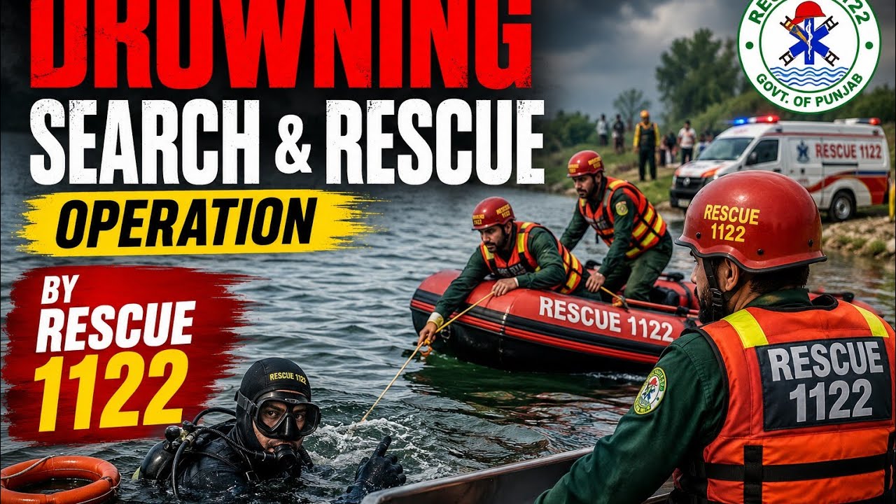 Drowning Emergency Operation | Rescue 1122 Mandi Bahauddin | Rasul Barrage MBDin