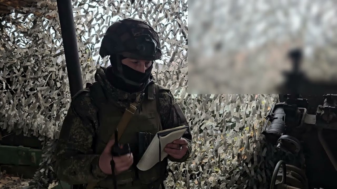 Гаубица Д-30  Залп по целям.