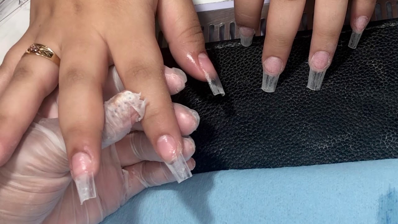 Acrylic nail tutorial | Kupa Odorless monomer | V-Cut design