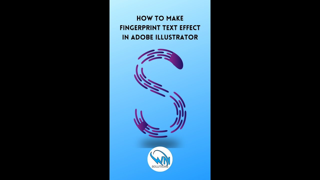 How to make Fingerprint Text Effect in Adobe Illustrator #Shorts