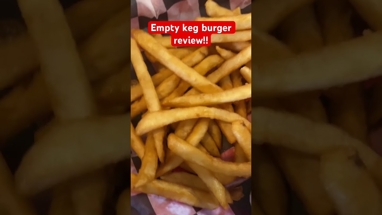 Empty keg burger review!! #foodreviewshorts #honestopinion #burgerreview #foodie 🍔🍔🍔