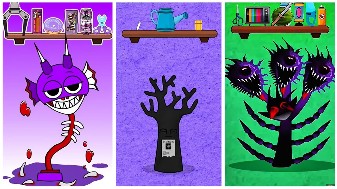 OH NO! Help Purple Infected 🆚 Tree 🆚 Purple Phase #6 | IncrediBox Sprunki Animation