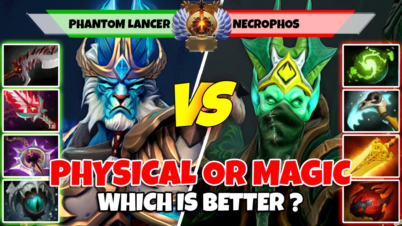 PHANTOM LANCER (Кэрри) против NECROPHOS (Кэрри) - Эпическая битва игроков Dota 2 в ранге Immortal...