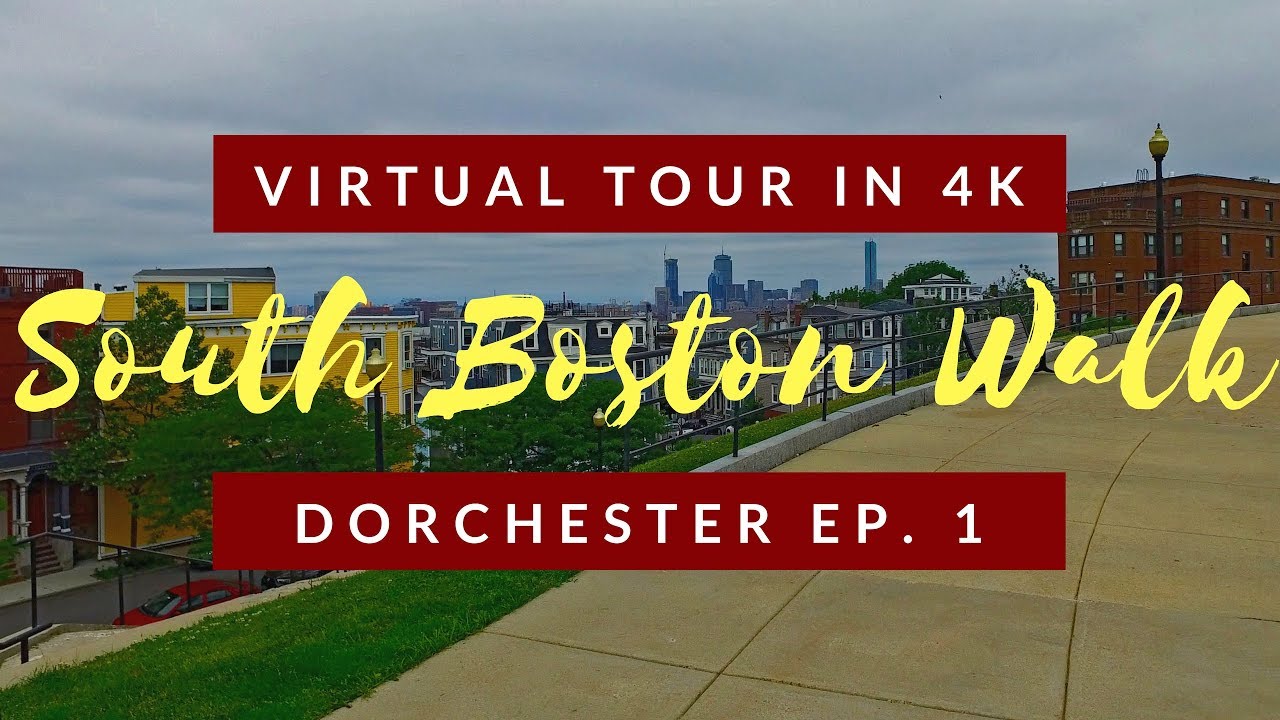 Spaziergang von Dorchester Heights zum Fort Independence - Teil 1 - South Boston Virtual Tour in 4K