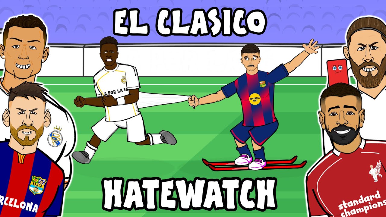 EL CLASICO! Футбольный хейт-воин😡 (Реал Мадрид 2:1 Барселона: лучшие моменты голов)