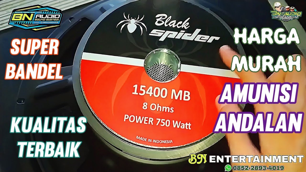 REKOMENDASI SPEAKER 15in MURAH AWET KUALITAS MANTAP ️ BLACK SPIDER 15400 MB - 750 WAT Coil 3in