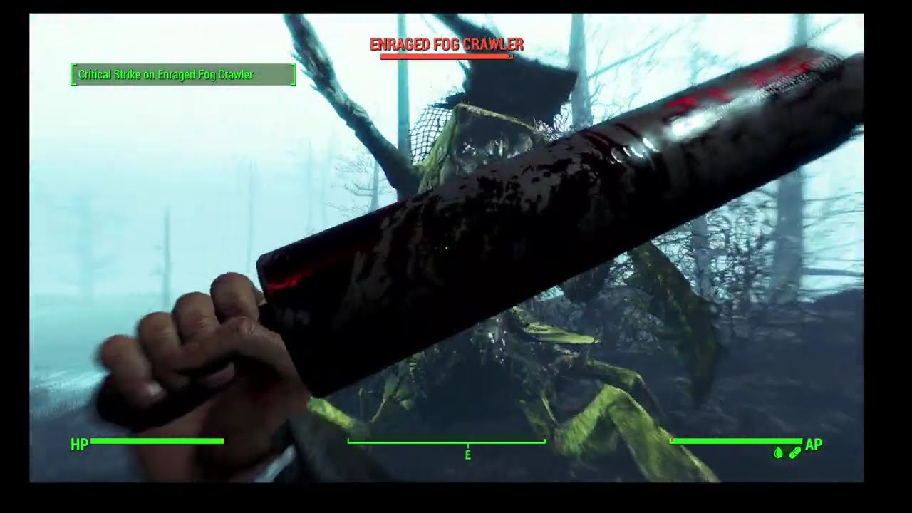 Rolling Pin vs Enraged Fog Crawler (Fallout 4)