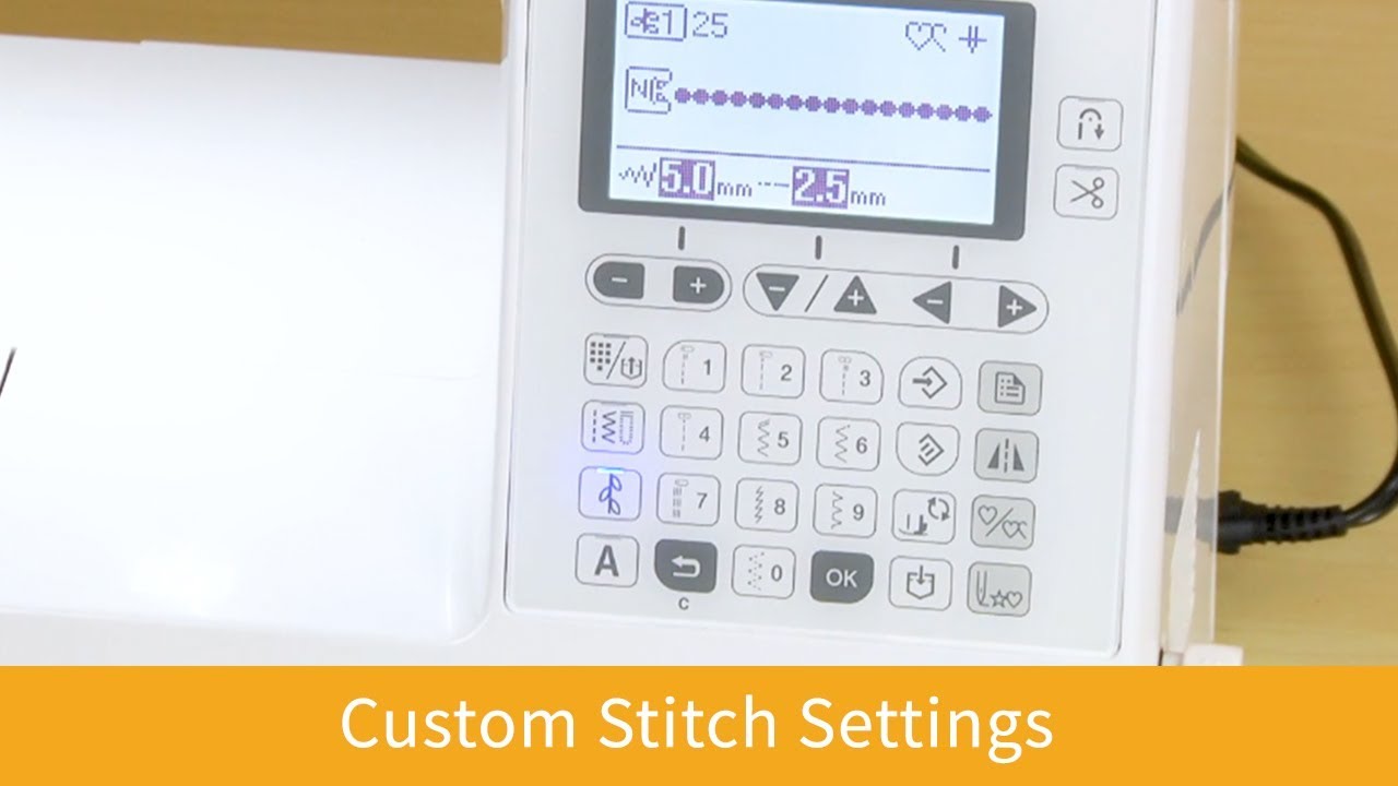 Custom Stitch Settings on the Baby Lock Brilliant