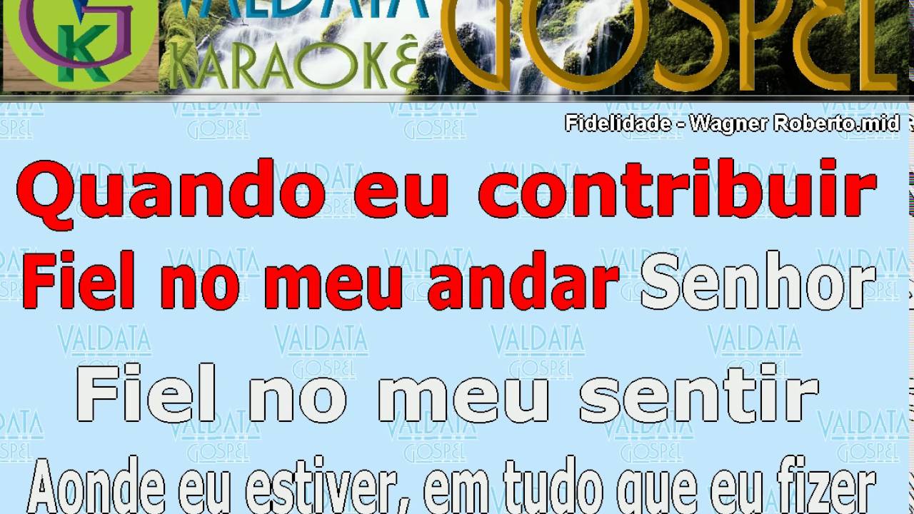 Fidelidade   Wagner Roberto   KARAOKE