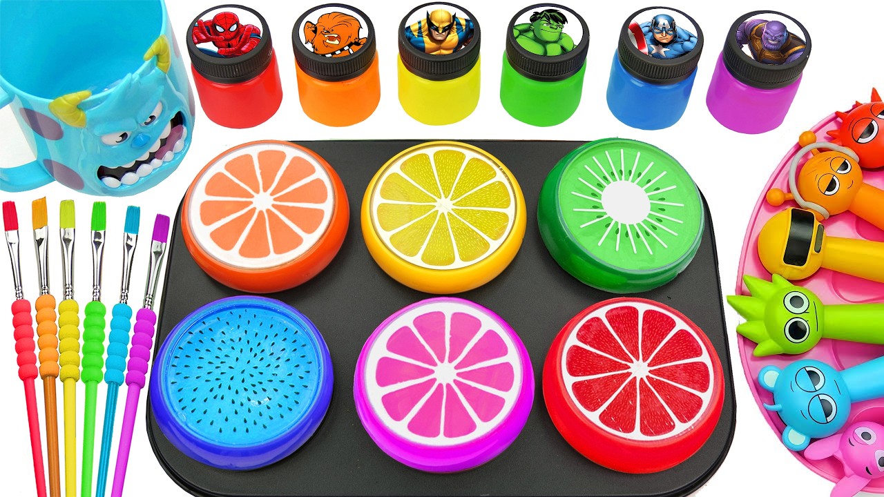 Satisfying Video DIY How To Make SPRUNKI Funny Modl Slime FORMS Drak Pool Labubu Spider Man Cup ASMR