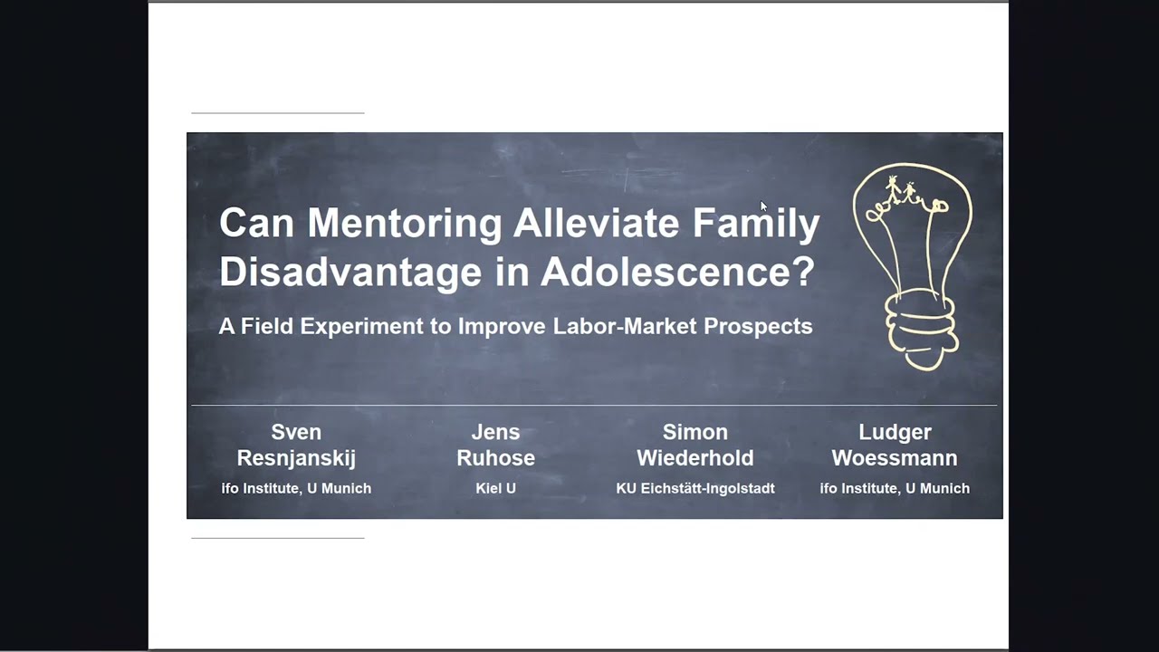 Ludger Woessmann: Can mentoring alleviate family disadvantages in adolescence?