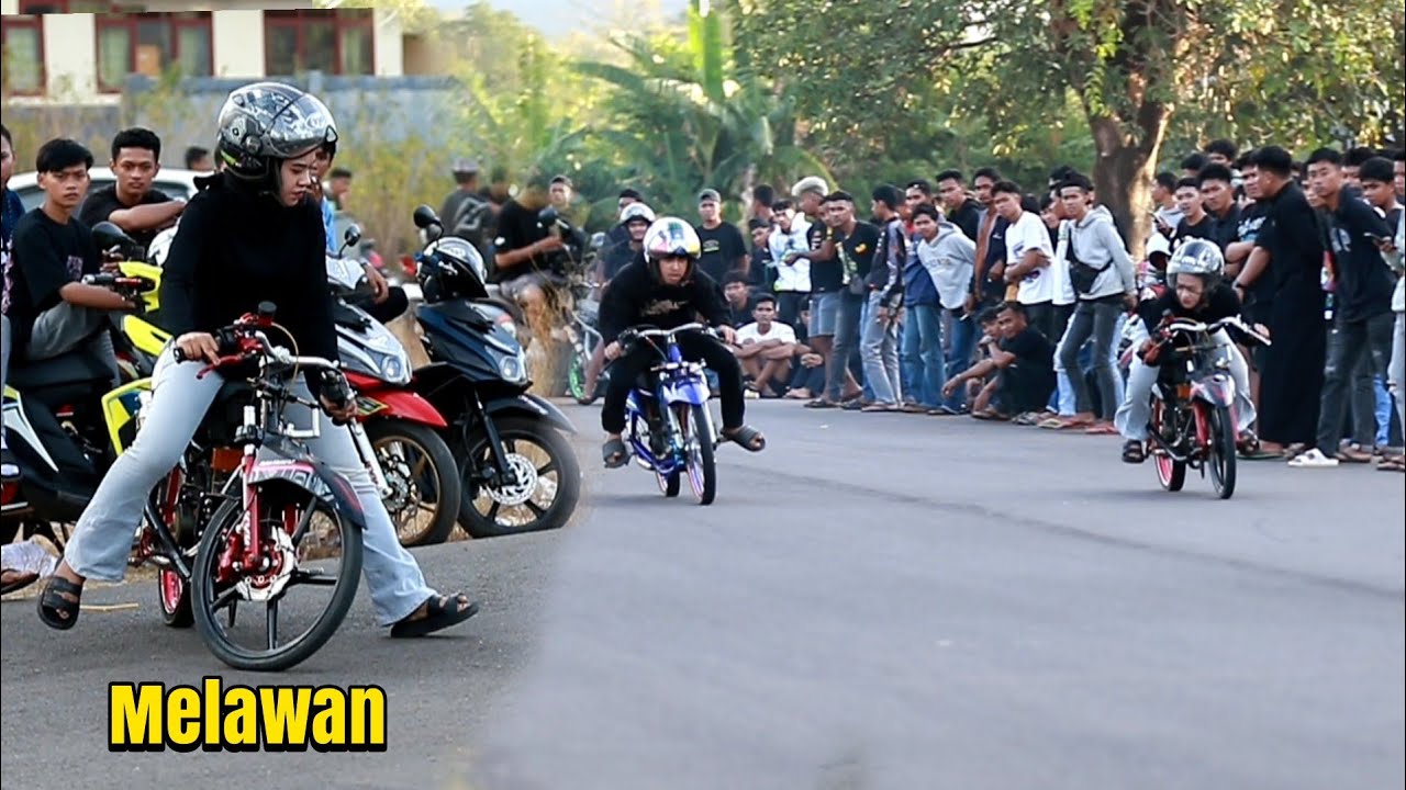Ledy Race Sulsel Tes Mio 200cc rangka standar main di liaran