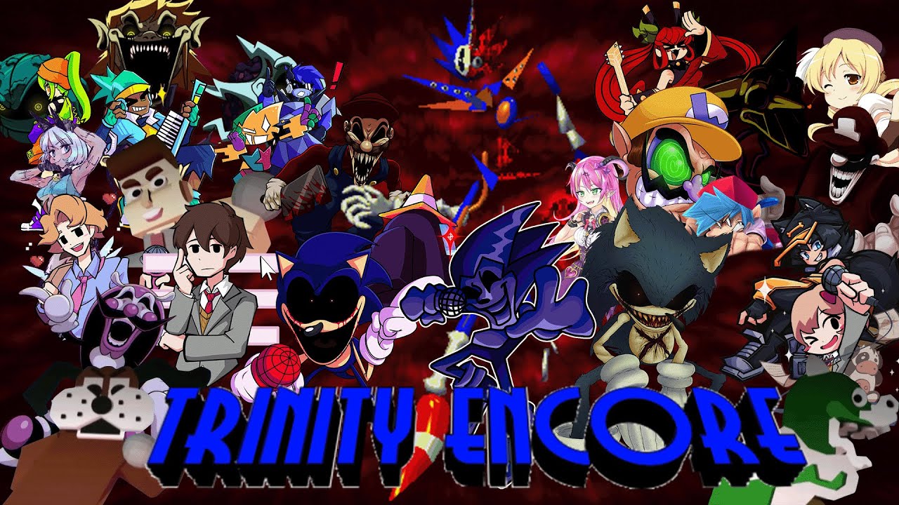 FNF TRINITY Encore but Every Turn a Different Character Sings (FLASH WARNING!)