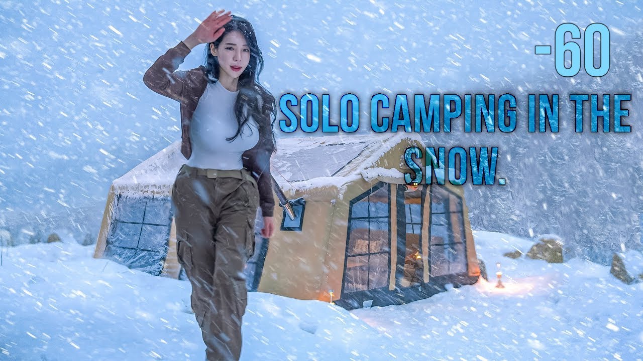 Arctic Queen: Solo Female Camping at -60°C ❄️🔥 (Extreme Winter Survival)