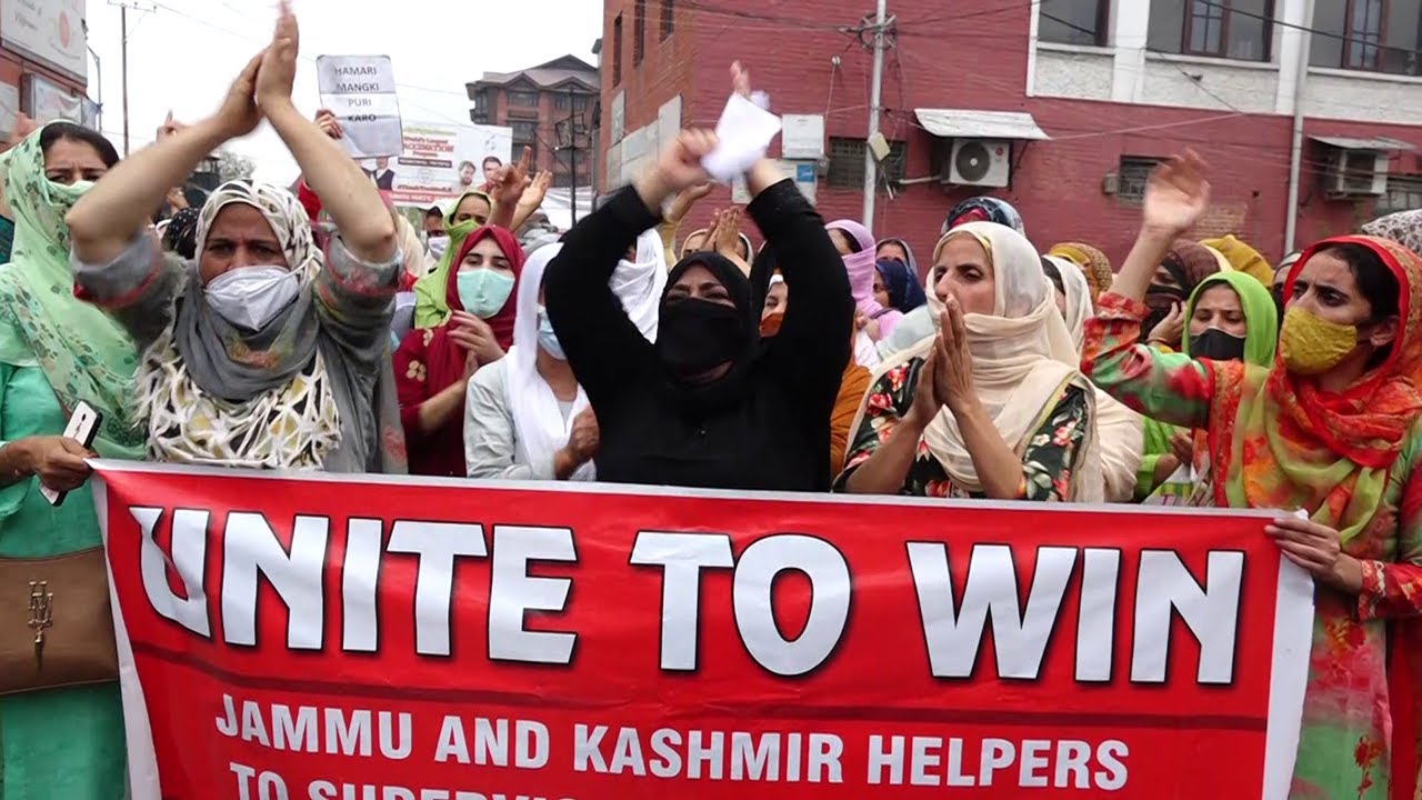 ICDS Helpers, Supervisors Protest Against Disengagement Of Their Services