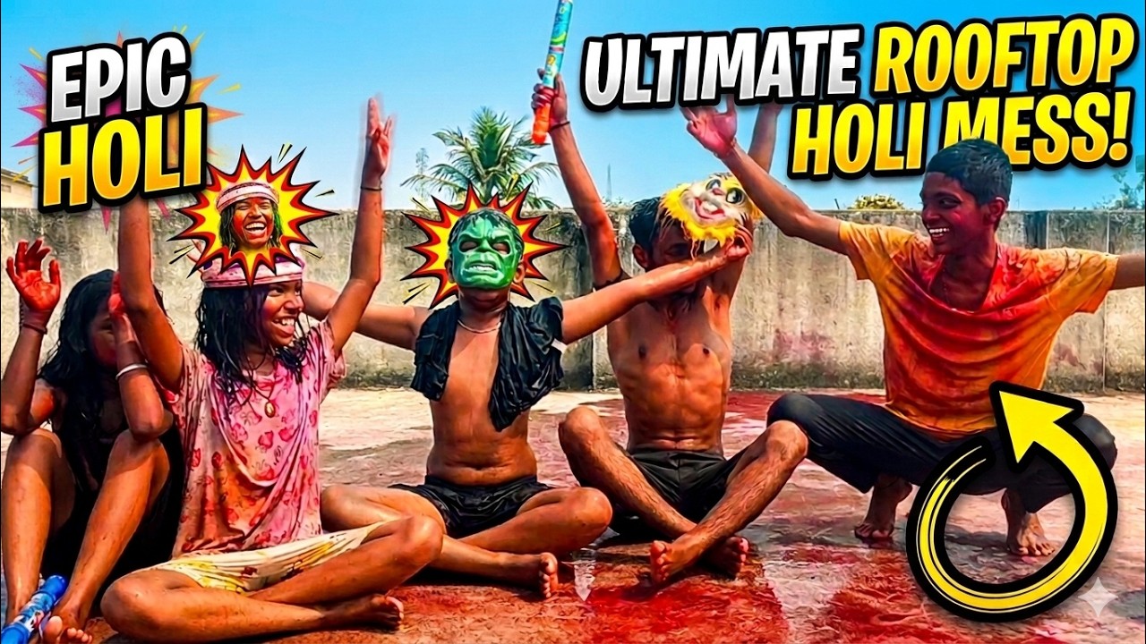 Epic Holi vlog 😻 ,ultimate holi mess