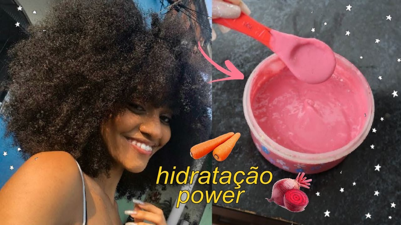 hidratação caseira de CENOURA E BETERRABA para cabelos ressecados!