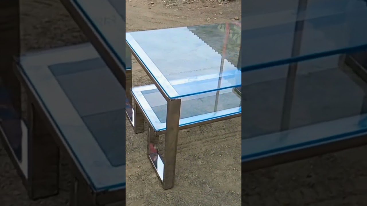 modern stainless steel coffee table design