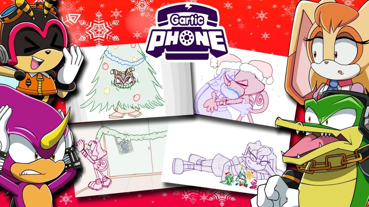 ВЕСЕЛЫХ РИЗМАСОВ! - Team Chaotix играют Gartic Phone [при участии Vanilla The Rabbit]