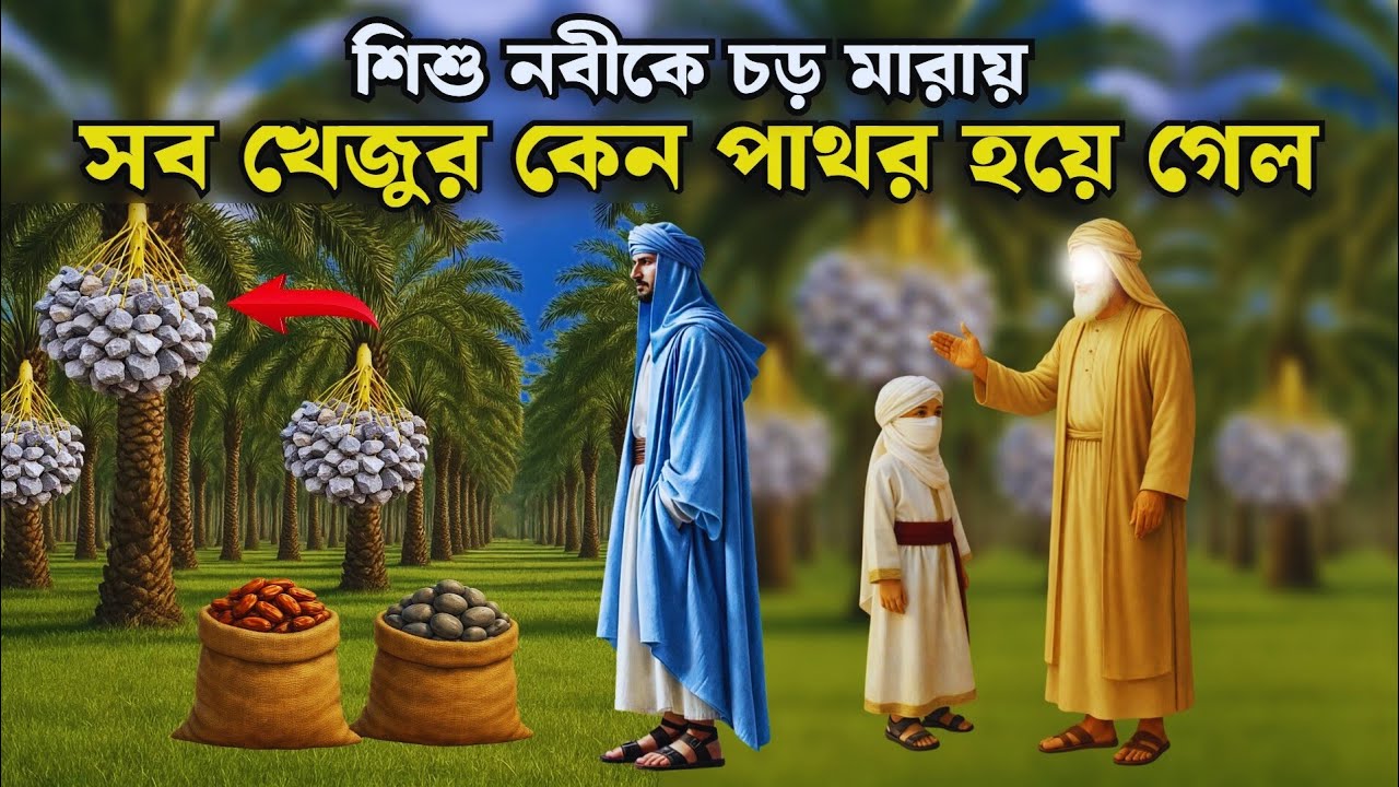 শিশু নবীর কষ্টের জিবনী | ইসলামিক কাহিনী | নবীজিকে থাপ্পড় মারায় খেজুর পাথর হয়ে গেলো | Julkar Nayem