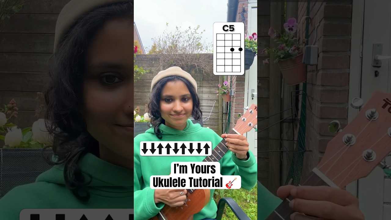 I'm Yours Ukulele Fingerstyle Tutorial 🎸 #shorts