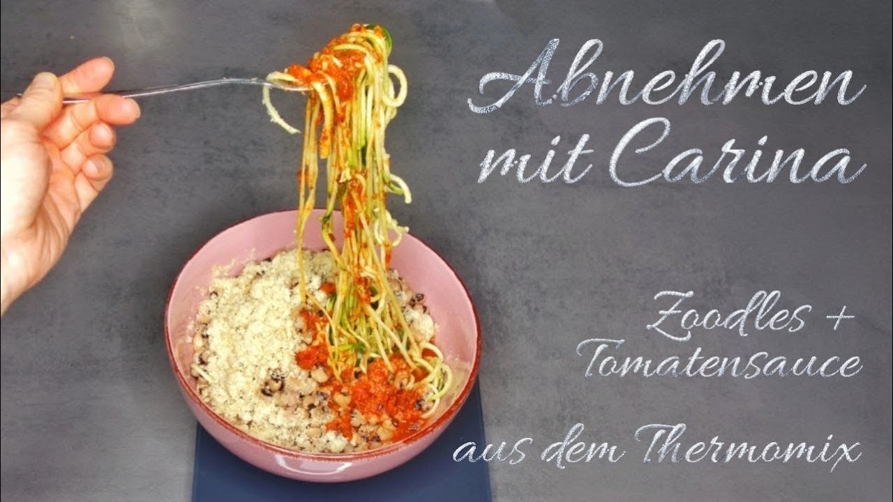 ABNEHMEN mit Carina | Zoodles + Tomatensauce | Thermomix-Rezept mit Gemüse-Styler
