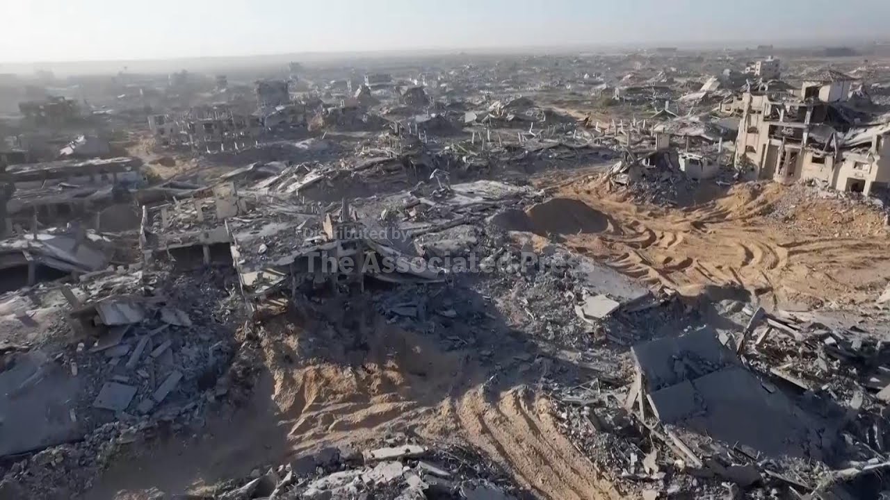 Drone images show massive destruction in southern Gaza City