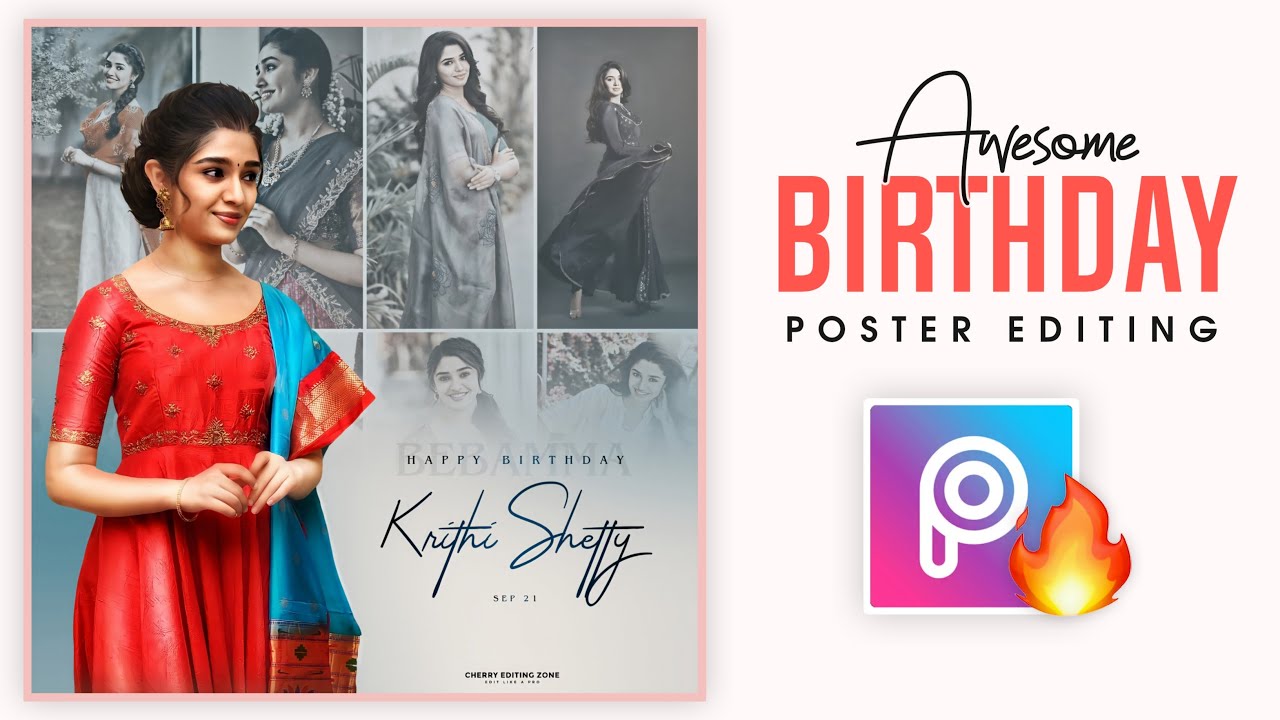 Awesome Birthday Poster Editing || College Photo Editing || Cherry Editing Zone