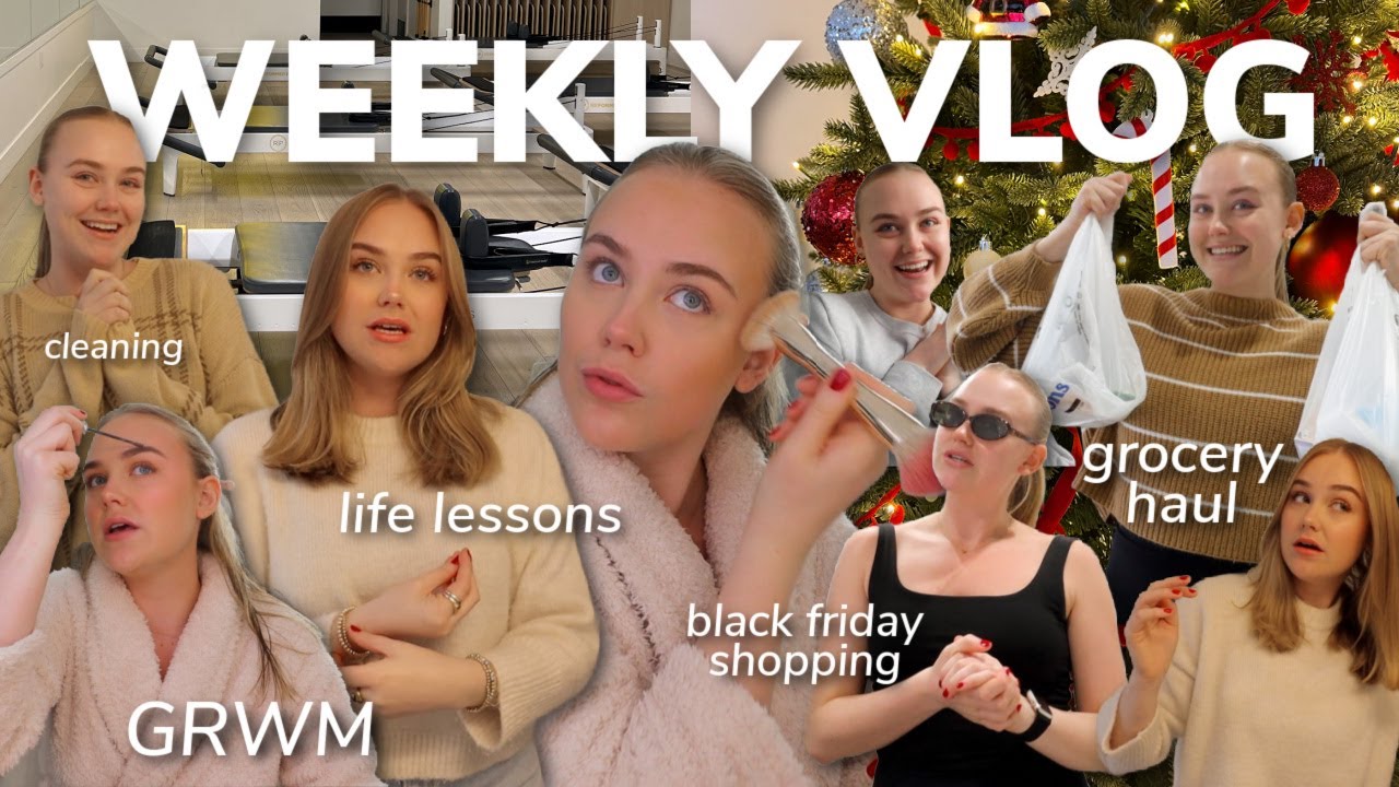 WORK WEEK IN MY LIFE 9-5: grocery haul, life lessons, grwm, cleaning, black friday shopping