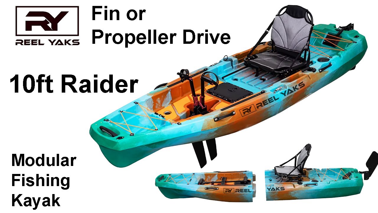 10ft Radar Reel Yaks Fin & Propeller Drive Modular Kayak Video