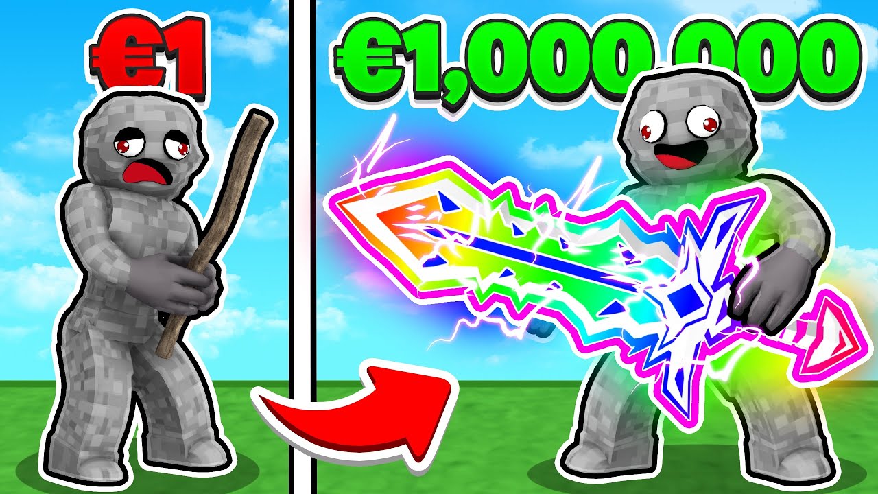 1€ schwert 😢 VS 1.000.000€ SCHWERT?! - Roblox [Deutsch/HD]