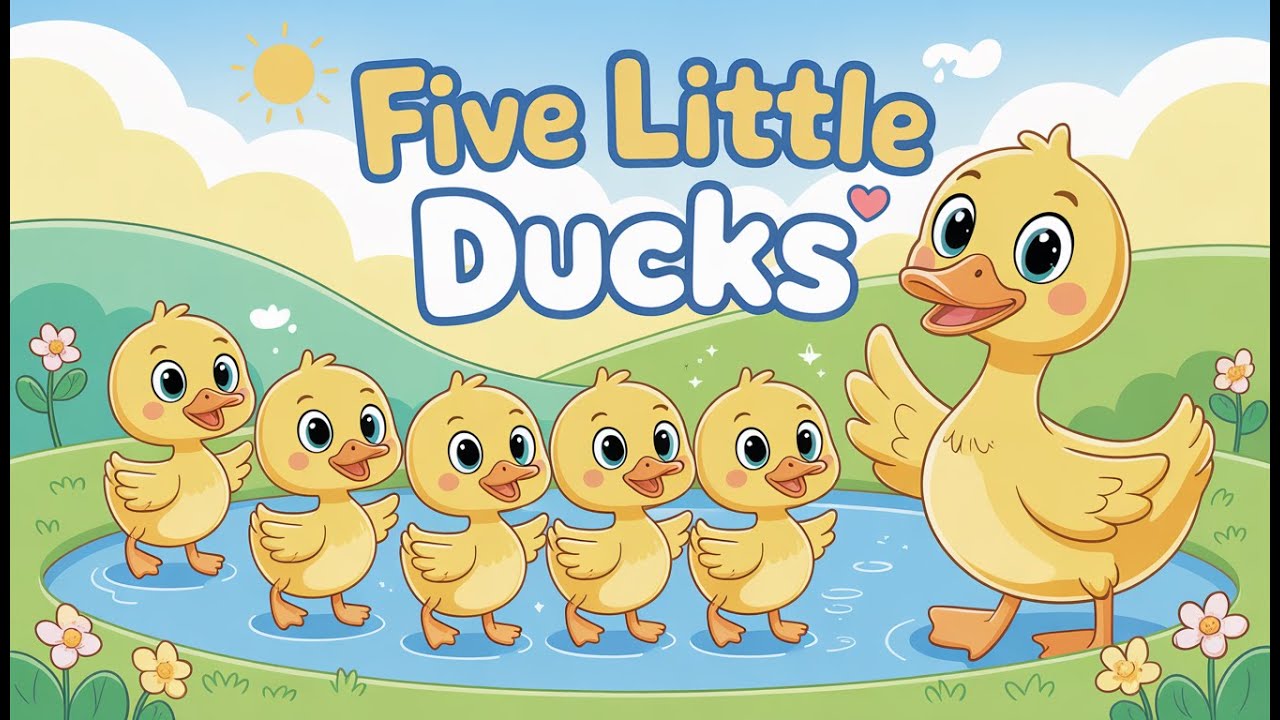 Five Little Ducks | Toddler Learning Song | Counting 1-5