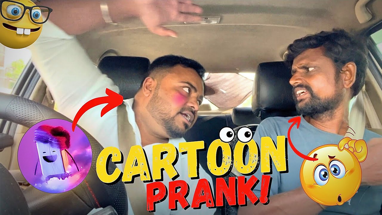 Cartoon Prank 🤣 | Car fooling | Car Prank | Tamil Taxi Car Prank 
