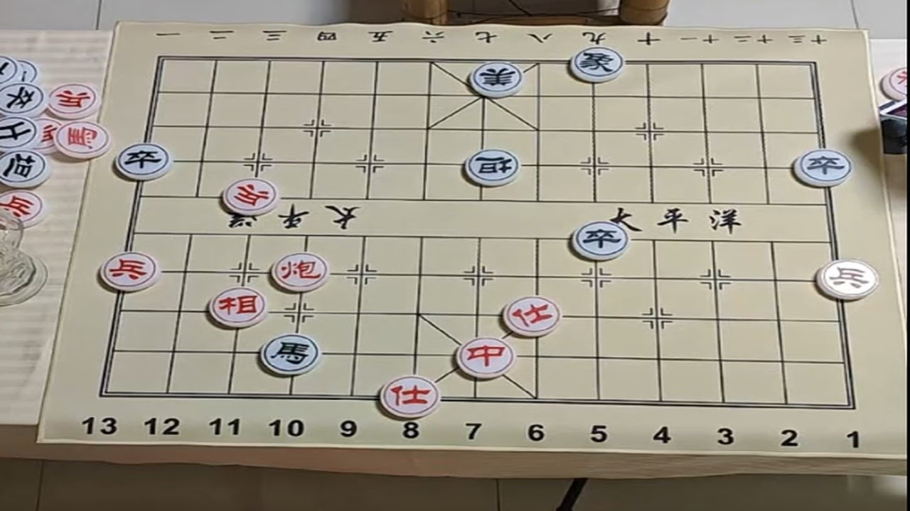 中美象棋高手对决：7兵7卒44子中国象棋极限实战