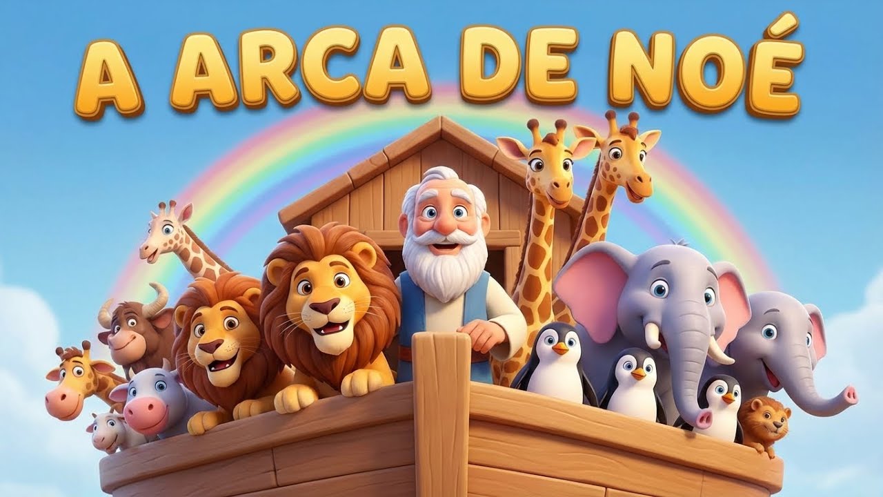 Música Infantil Cristã com DESENHOS🌈 | ARCA DE NOÉ #músicainfantilcristã #históriabíblicainfantil