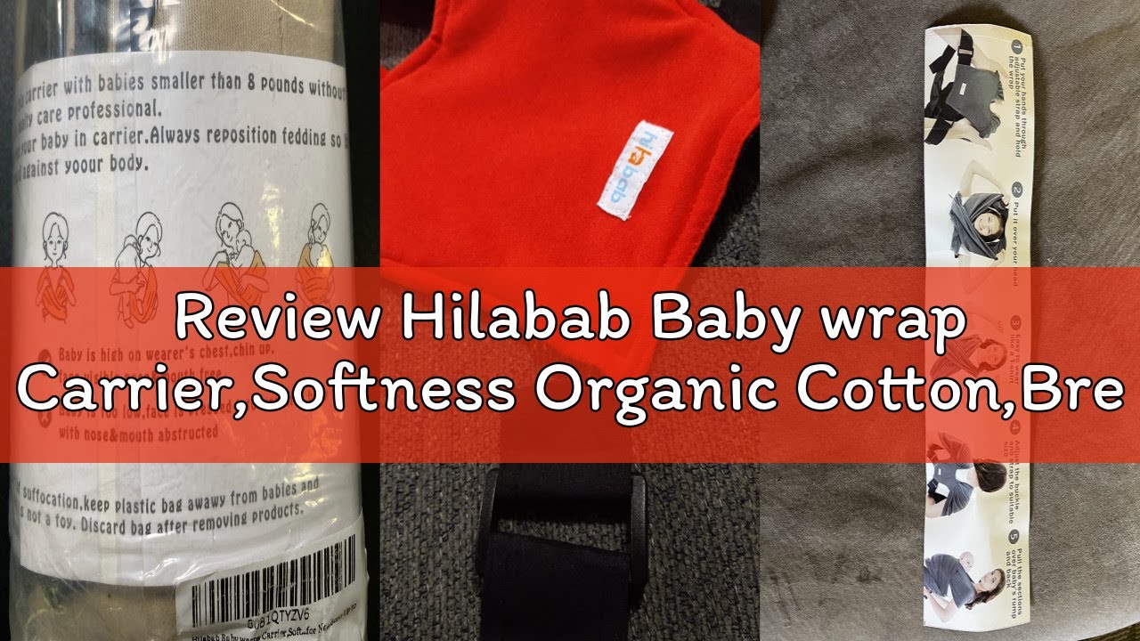 Review Hilabab Baby wrap Carrier,Softness Organic Cotton,Breathable Adjustable Strap Baby Hold Carri