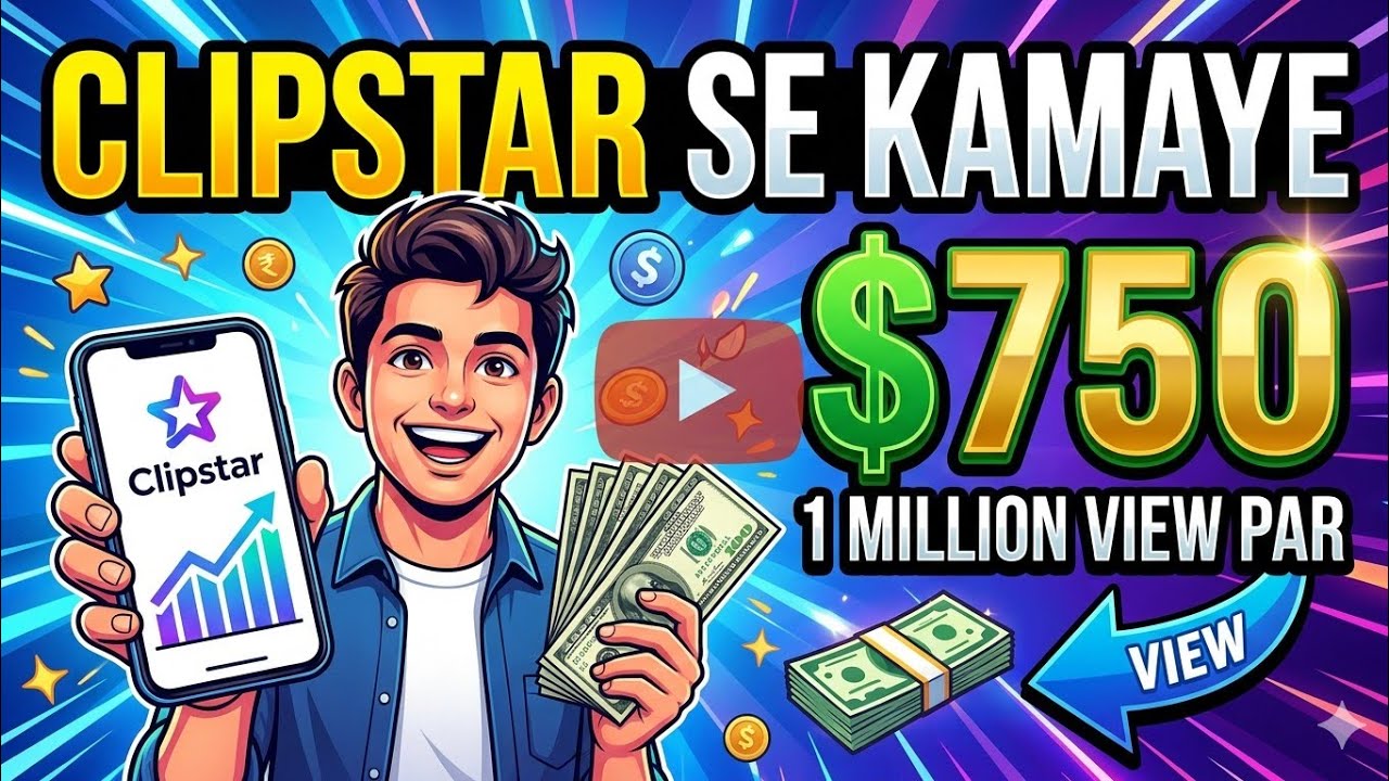 Clipstar App Se Paise Kaise Kamaye 2026 | $750 Per 1M Views Earnings 😱