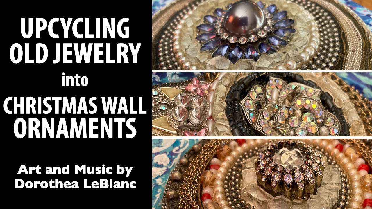 How I Upcycled Old Jewelry into Christmas Ornaments #creative #upcycle #art #gift #jewels #acrylic