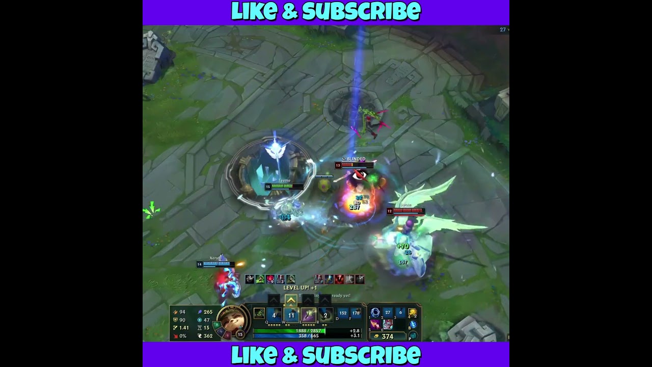 AP Teemo vs Garen😂#leagueoflegends #ytshorts #fyp #funny #viral #shorts #gaming #reels #shortvideo