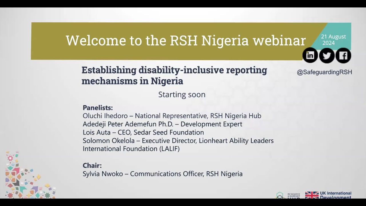Establishing disability-inclusive reporting mechanisms in Nigeria