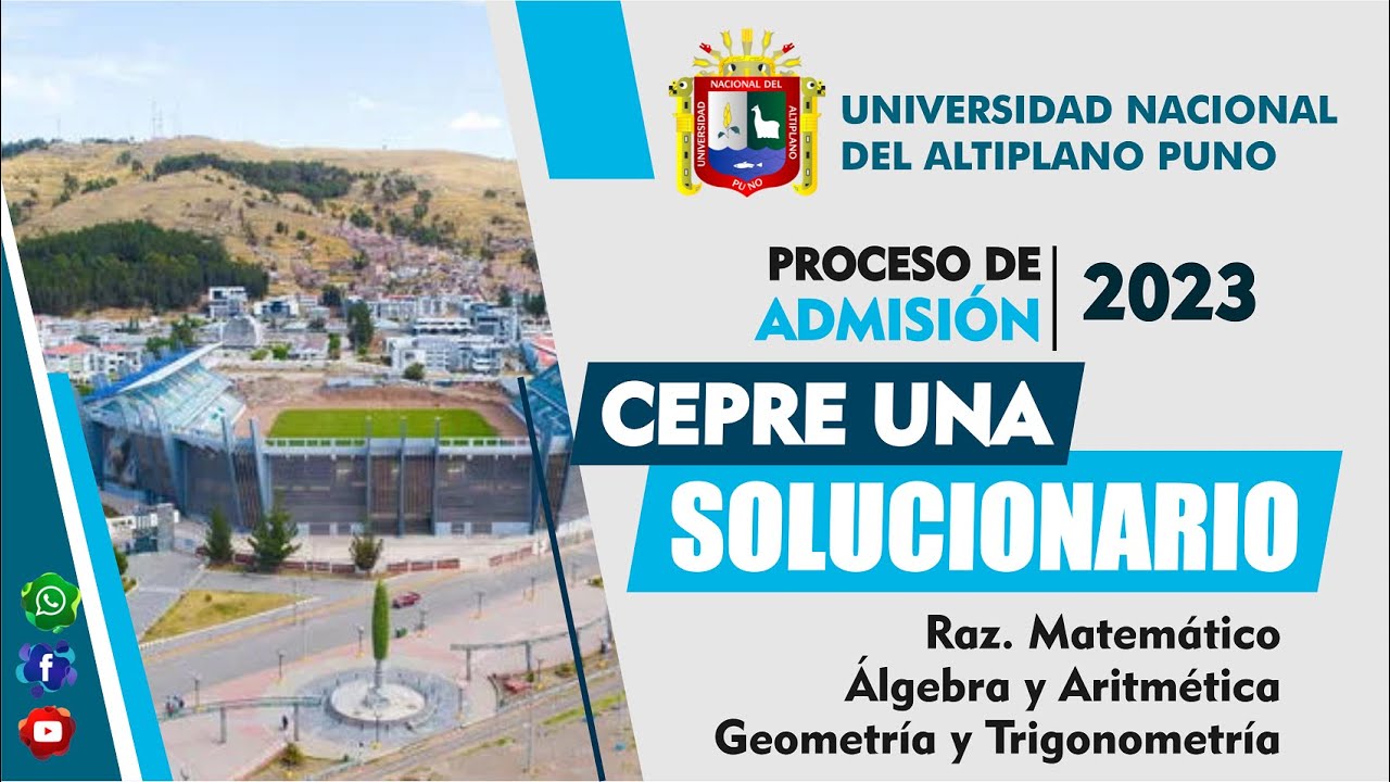 SOLUCIONARIO EXAMEN CEPRE UNA 2023 - UNA PUNO