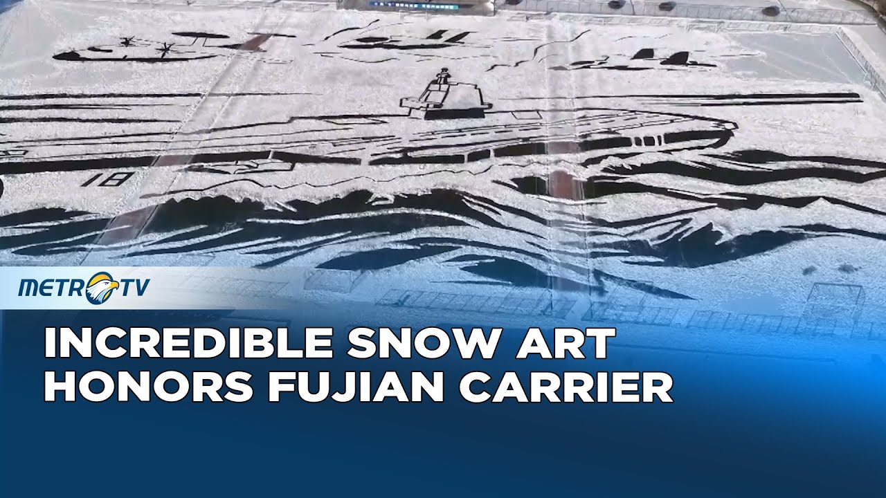 Harbin Students Create Military Snow Art