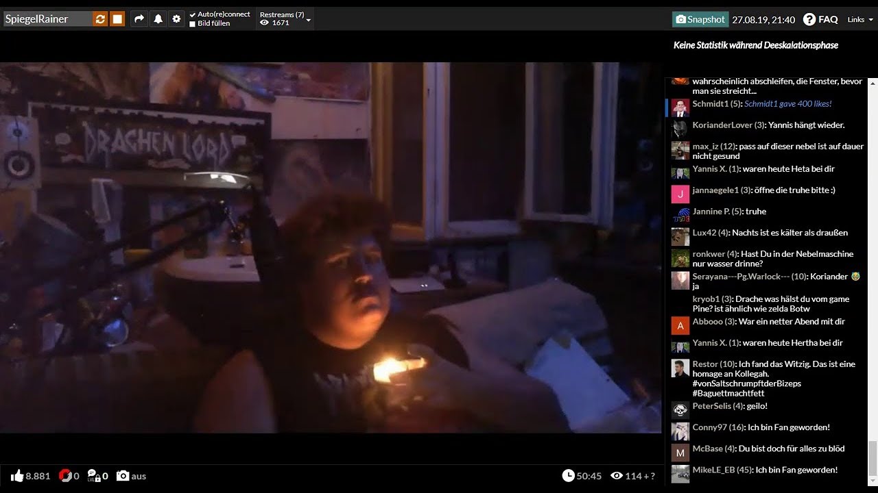 Drachenlord YouNow - 27.08.2019 - Taschengeld gestrichen! Der Spreadshirt Hack