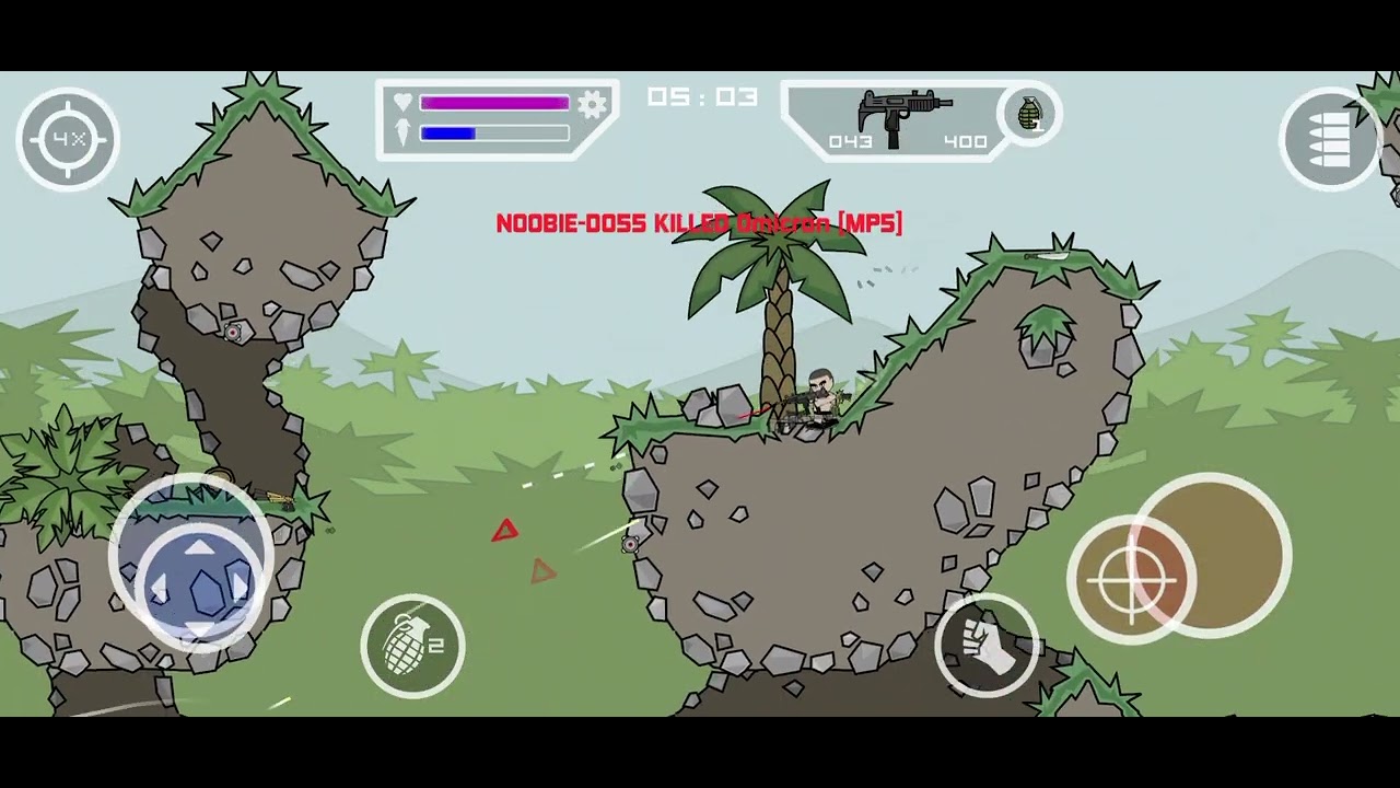 Mini Militia Fight || Outpost Stage || Sniper Round || Head Shot of Sniper ||