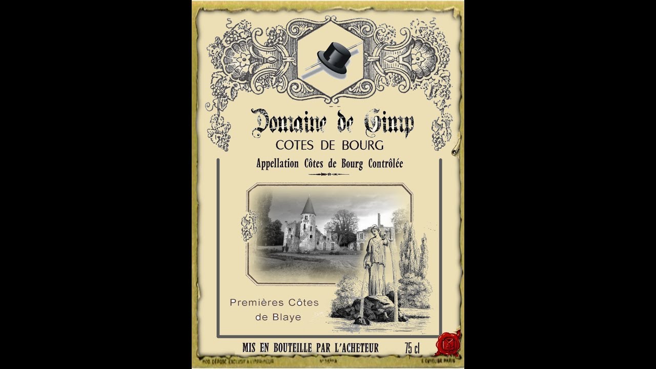 GIMP: Tuto 42 ( Montage étiquette de vin ) Part 1
