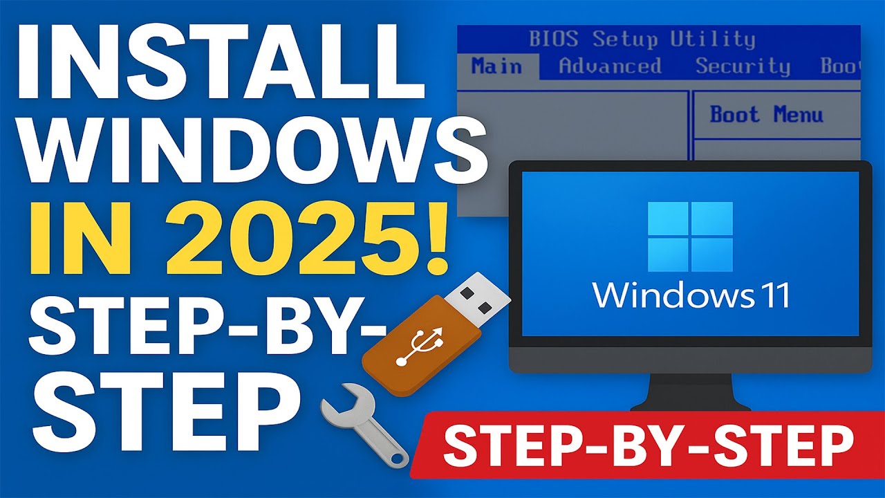 Windows 11 Installation Step by Step 2025  Full Tutorial for Beginners
