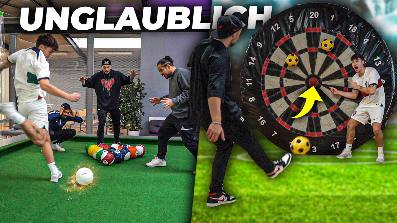 EXTREME FUßBALL BOWLING & DART CHALLENGE!