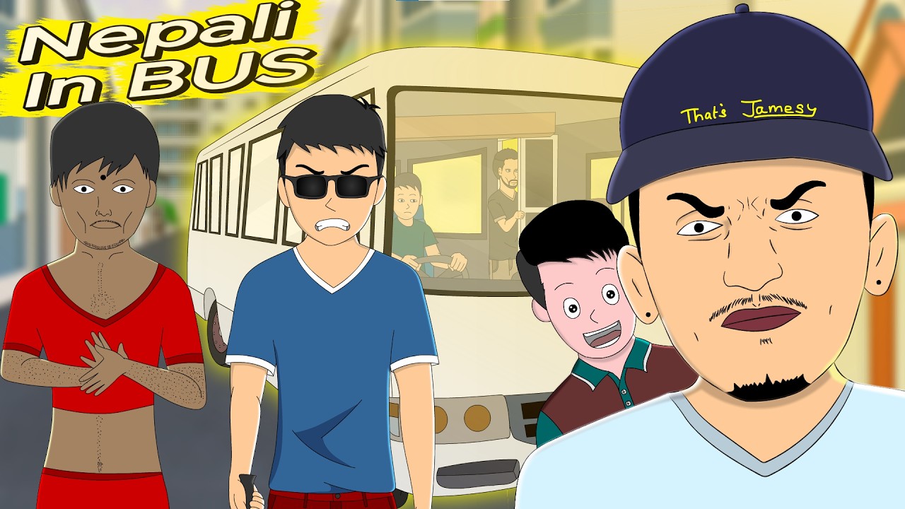 JAMESY As A Conductor || Nepali In BUS @SwetaBasnet11